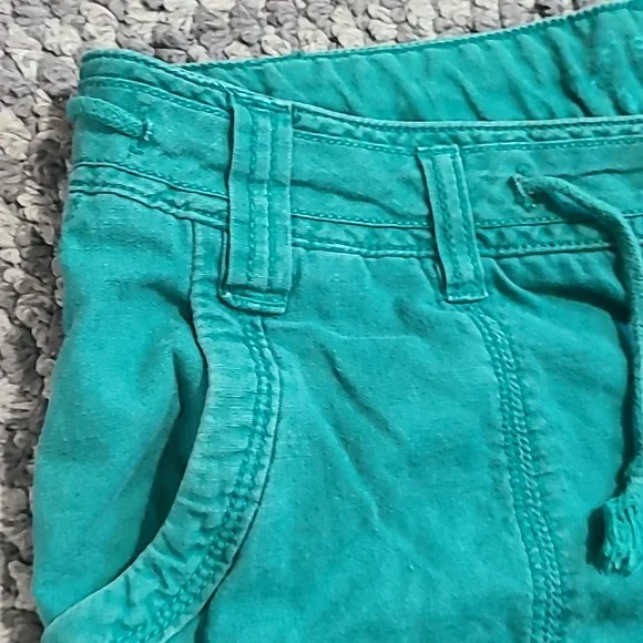 Sonoma Linen Blend Women's Teal Shorts Sz 6 - Picture 2 of 11